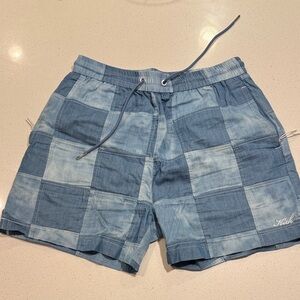 Kith Blue Patchwork Men's Flat Front Shorts